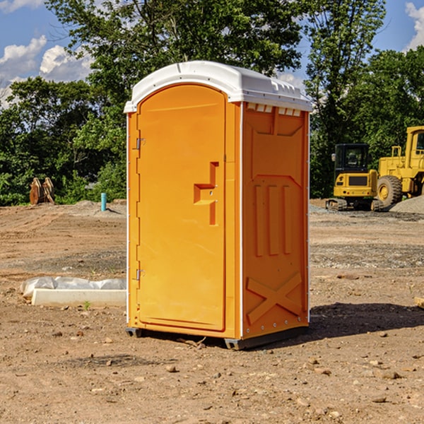 can i customize the exterior of the porta potties with my event logo or branding in Olivarez